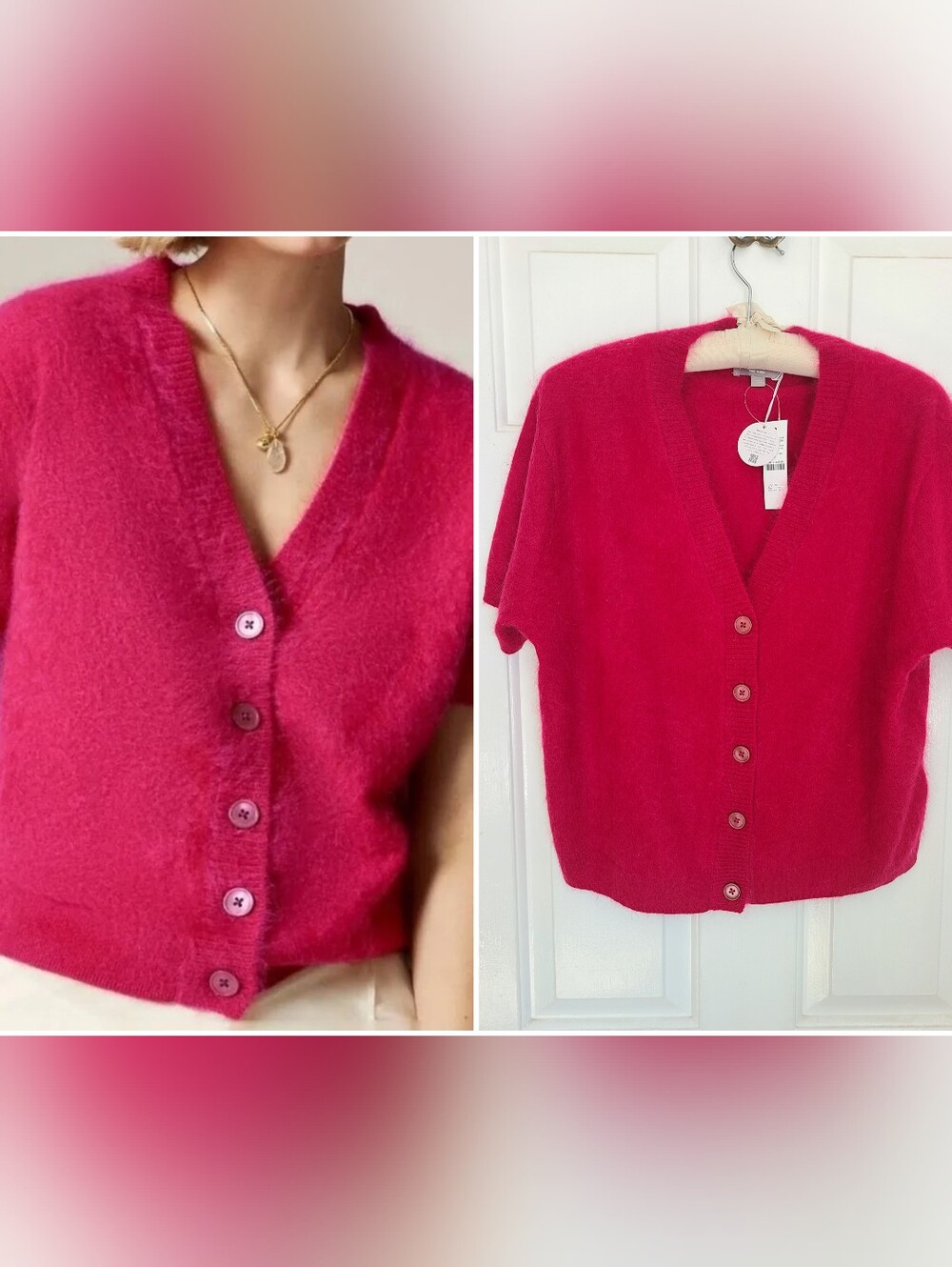 NWT J.Crew Brushed Cashmere Short Sleeved Cardigan